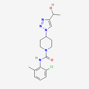 molecular formula C17H22ClN5O2 B3774922 N-(2-chloro-6-methylphenyl)-4-[4-(1-hydroxyethyl)-1H-1,2,3-triazol-1-yl]-1-piperidinecarboxamide 