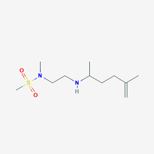 molecular formula C11H24N2O2S B3774968 N-{2-[(1,4-dimethylpent-4-en-1-yl)amino]ethyl}-N-methylmethanesulfonamide 