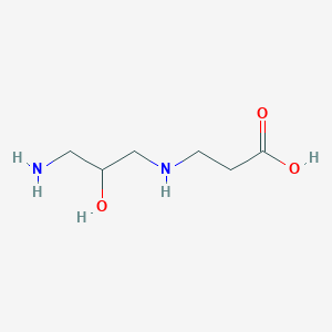 molecular formula C6H14N2O3 B037750 3-[(3-Amino-2-hydroxypropyl)amino]propanoic acid CAS No. 112013-50-0
