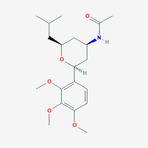 molecular formula C20H31NO5 B3775034 N-[(2S*,4R*,6S*)-2-isobutyl-6-(2,3,4-trimethoxyphenyl)tetrahydro-2H-pyran-4-yl]acetamide 