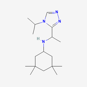 molecular formula C17H32N4 B3775080 N-[1-(4-isopropyl-4H-1,2,4-triazol-3-yl)ethyl]-3,3,5,5-tetramethylcyclohexanamine 