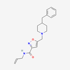 molecular formula C20H25N3O2 B3775243 N-allyl-5-[(4-benzyl-1-piperidinyl)methyl]-3-isoxazolecarboxamide 