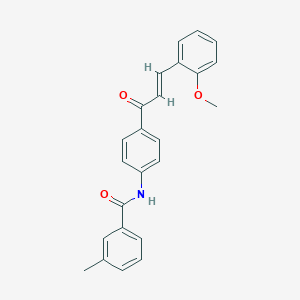 molecular formula C24H21NO3 B377531 N-{4-[3-(2-methoxyphenyl)acryloyl]phenyl}-3-methylbenzamide 