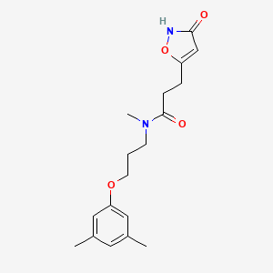 molecular formula C18H24N2O4 B3775315 N-[3-(3,5-dimethylphenoxy)propyl]-3-(3-hydroxyisoxazol-5-yl)-N-methylpropanamide 