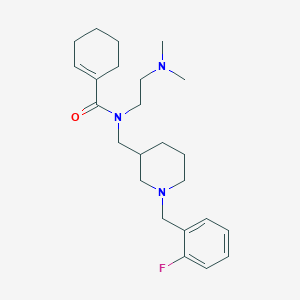 molecular formula C24H36FN3O B3775322 N-[2-(dimethylamino)ethyl]-N-{[1-(2-fluorobenzyl)-3-piperidinyl]methyl}-1-cyclohexene-1-carboxamide 