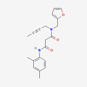 molecular formula C20H22N2O3 B3775337 N-but-2-yn-1-yl-N'-(2,4-dimethylphenyl)-N-(2-furylmethyl)malonamide 