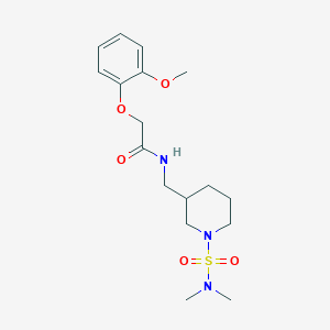 molecular formula C17H27N3O5S B3775399 N-[[1-(dimethylsulfamoyl)piperidin-3-yl]methyl]-2-(2-methoxyphenoxy)acetamide 