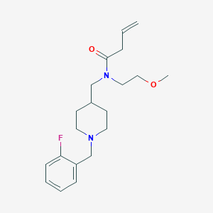 molecular formula C20H29FN2O2 B3775460 N-{[1-(2-fluorobenzyl)-4-piperidinyl]methyl}-N-(2-methoxyethyl)-3-butenamide 