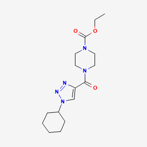 molecular formula C16H25N5O3 B3775595 ethyl 4-[(1-cyclohexyl-1H-1,2,3-triazol-4-yl)carbonyl]-1-piperazinecarboxylate 