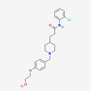 molecular formula C23H29ClN2O3 B3775622 N-(2-chlorophenyl)-3-{1-[4-(2-hydroxyethoxy)benzyl]-4-piperidinyl}propanamide 