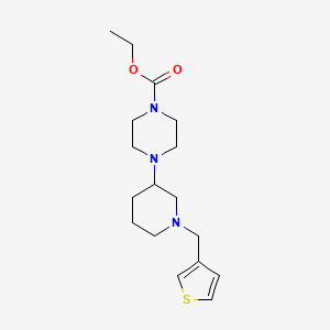 molecular formula C17H27N3O2S B3775676 ethyl 4-[1-(3-thienylmethyl)-3-piperidinyl]-1-piperazinecarboxylate 
