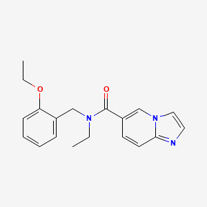 molecular formula C19H21N3O2 B3775745 N-(2-ethoxybenzyl)-N-ethylimidazo[1,2-a]pyridine-6-carboxamide 