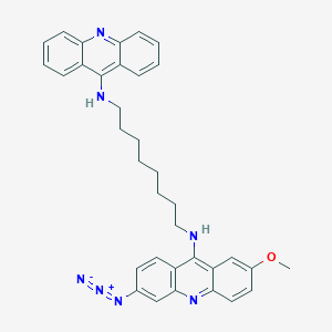 molecular formula C35H35N7O B037758 N-(6-Azido-2-methoxy-9-acridinyl)-N'-(9-acridinyl)octane-1,8-diamine CAS No. 116273-54-2