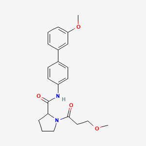molecular formula C22H26N2O4 B3775807 N-(3'-methoxy-4-biphenylyl)-1-(3-methoxypropanoyl)prolinamide 