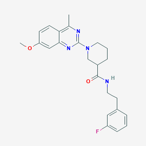 molecular formula C24H27FN4O2 B3775847 N-[2-(3-fluorophenyl)ethyl]-1-(7-methoxy-4-methyl-2-quinazolinyl)-3-piperidinecarboxamide 
