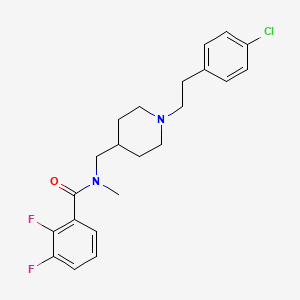 molecular formula C22H25ClF2N2O B3775897 N-({1-[2-(4-chlorophenyl)ethyl]-4-piperidinyl}methyl)-2,3-difluoro-N-methylbenzamide 