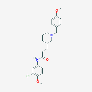 molecular formula C23H29ClN2O3 B3776016 N-(3-chloro-4-methoxyphenyl)-3-[1-(4-methoxybenzyl)-3-piperidinyl]propanamide 