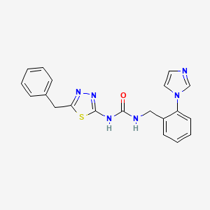 molecular formula C20H18N6OS B3776160 N-(5-benzyl-1,3,4-thiadiazol-2-yl)-N'-[2-(1H-imidazol-1-yl)benzyl]urea 