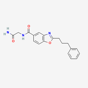 molecular formula C19H19N3O3 B3776213 N-(2-amino-2-oxoethyl)-2-(3-phenylpropyl)-1,3-benzoxazole-5-carboxamide 