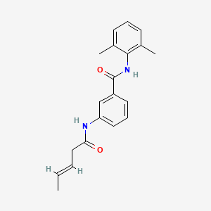 molecular formula C20H22N2O2 B3776307 N-(2,6-dimethylphenyl)-3-[(3E)-pent-3-enoylamino]benzamide 