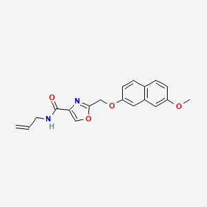 molecular formula C19H18N2O4 B3776311 N-allyl-2-{[(7-methoxy-2-naphthyl)oxy]methyl}-1,3-oxazole-4-carboxamide 