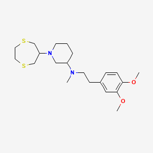 molecular formula C21H34N2O2S2 B3776401 N-[2-(3,4-dimethoxyphenyl)ethyl]-1-(1,4-dithiepan-6-yl)-N-methyl-3-piperidinamine 