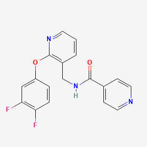 molecular formula C18H13F2N3O2 B3776421 N-{[2-(3,4-difluorophenoxy)-3-pyridinyl]methyl}isonicotinamide 