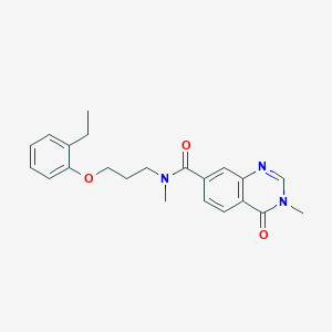 molecular formula C22H25N3O3 B3776447 N-[3-(2-ethylphenoxy)propyl]-N,3-dimethyl-4-oxo-3,4-dihydroquinazoline-7-carboxamide 