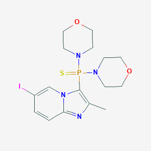 molecular formula C16H22IN4O2PS B377648 3-[Di(4-morpholinyl)phosphorothioyl]-6-iodo-2-methylimidazo[1,2-a]pyridine 