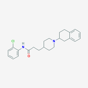 molecular formula C24H29ClN2O B3776547 N-(2-chlorophenyl)-3-[1-(1,2,3,4-tetrahydronaphthalen-2-yl)piperidin-4-yl]propanamide 
