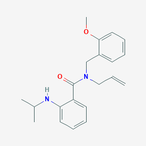 molecular formula C21H26N2O2 B3776597 N-allyl-2-(isopropylamino)-N-(2-methoxybenzyl)benzamide 