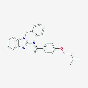 molecular formula C26H27N3O B377675 N-(1-benzyl-1H-benzimidazol-2-yl)-N-[4-(isopentyloxy)benzylidene]amine 
