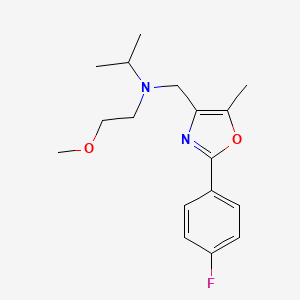 molecular formula C17H23FN2O2 B3776774 N-{[2-(4-fluorophenyl)-5-methyl-1,3-oxazol-4-yl]methyl}-N-(2-methoxyethyl)-2-propanamine 