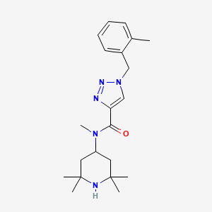 molecular formula C21H31N5O B3776856 N-methyl-1-(2-methylbenzyl)-N-(2,2,6,6-tetramethyl-4-piperidinyl)-1H-1,2,3-triazole-4-carboxamide 