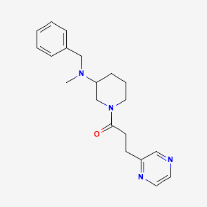molecular formula C20H26N4O B3776921 N-benzyl-N-methyl-1-[3-(2-pyrazinyl)propanoyl]-3-piperidinamine 
