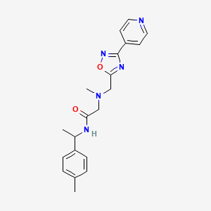 molecular formula C20H23N5O2 B3777045 N-[1-(4-methylphenyl)ethyl]-2-{methyl[(3-pyridin-4-yl-1,2,4-oxadiazol-5-yl)methyl]amino}acetamide 