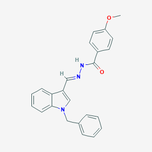 molecular formula C24H21N3O2 B377710 N'-[(E)-(1-benzyl-1H-indol-3-yl)methylidene]-4-methoxybenzohydrazide CAS No. 325805-06-9