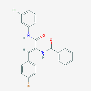 molecular formula C22H16BrClN2O2 B377714 N-{2-(4-bromophenyl)-1-[(3-chloroanilino)carbonyl]vinyl}benzamide 