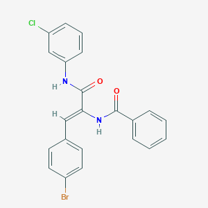 N-{2-(4-bromophenyl)-1-[(3-chloroanilino)carbonyl]vinyl}benzamide