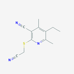 2-[(Cyanomethyl)sulfanyl]-5-ethyl-4,6-dimethylnicotinonitrile