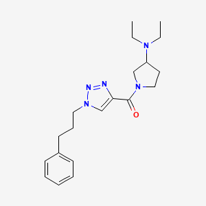 molecular formula C20H29N5O B3777156 N,N-diethyl-1-{[1-(3-phenylpropyl)-1H-1,2,3-triazol-4-yl]carbonyl}-3-pyrrolidinamine 