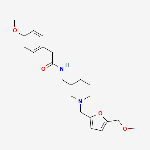 molecular formula C22H30N2O4 B3777162 N-[(1-{[5-(methoxymethyl)-2-furyl]methyl}-3-piperidinyl)methyl]-2-(4-methoxyphenyl)acetamide 