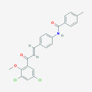 N-{4-[3-(3,5-dichloro-2-methoxyphenyl)-3-oxo-1-propenyl]phenyl}-4-methylbenzamide