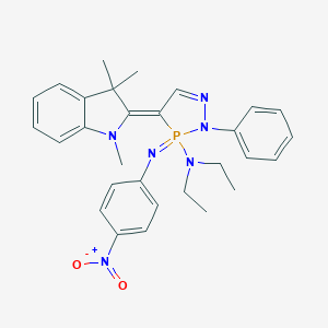 N,N-diethyl-3-[(4-nitrophenyl)imino]-2-phenyl-4-(1,3,3-trimethyl-1,3-dihydro-2H-indol-2-ylidene)-3,4-dihydro-2H-1,2,3lambda~5~-diazaphosphol-3-amine