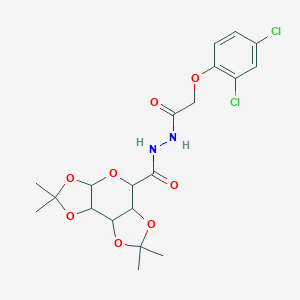 molecular formula C20H24Cl2N2O8 B377723 N'-[2-(2,4-dichlorophenoxy)acetyl]-4,4,11,11-tetramethyl-3,5,7,10,12-pentaoxatricyclo[7.3.0.02,6]dodecane-8-carbohydrazide 