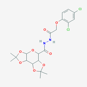 N'-[(2,4-dichlorophenoxy)acetyl]-2,2,7,7-tetramethyltetrahydro-3aH-di[1,3]dioxolo[4,5-b:4,5-d]pyran-5-carbohydrazide