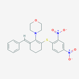 4-[6-Benzylidene-2-({2,4-bisnitrophenyl}sulfanyl)-1-cyclohexen-1-yl]morpholine
