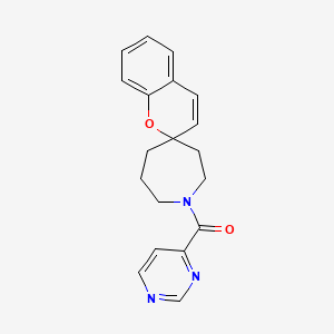 molecular formula C19H19N3O2 B3777290 1-(pyrimidin-4-ylcarbonyl)spiro[azepane-4,2'-chromene] 
