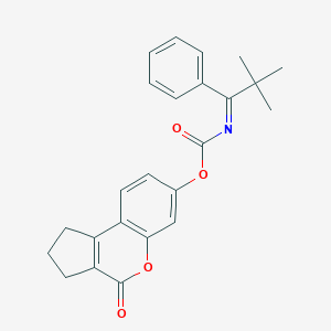 4-Oxo-1,2,3,4-tetrahydrocyclopenta[c]chromen-7-yl 2,2-dimethyl-1-phenylpropylidenecarbamate