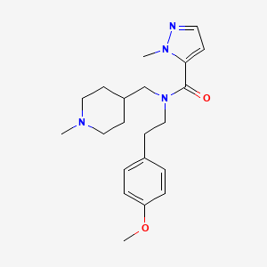 molecular formula C21H30N4O2 B3777313 N-[2-(4-methoxyphenyl)ethyl]-2-methyl-N-[(1-methylpiperidin-4-yl)methyl]pyrazole-3-carboxamide 